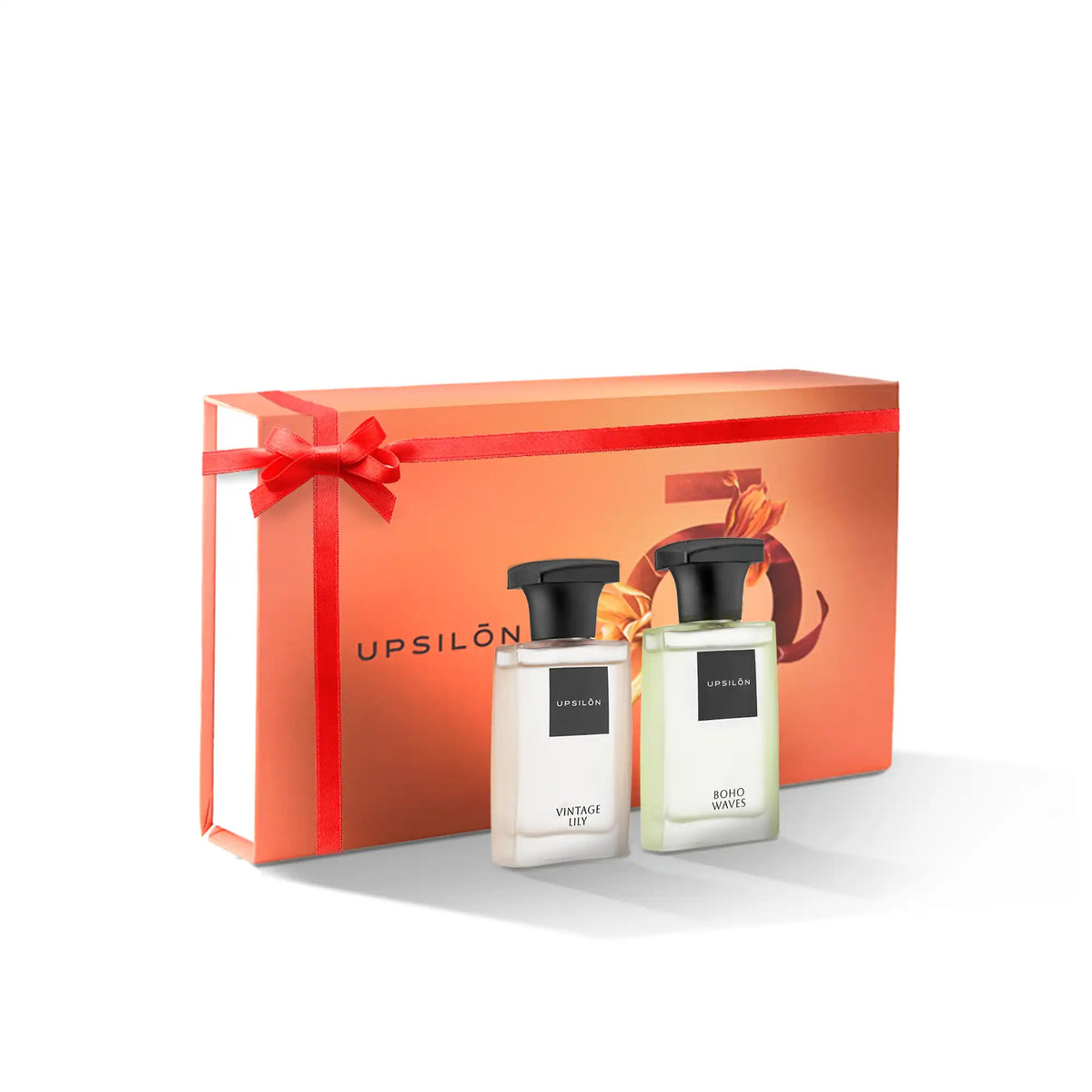 Gift set of two Upsilon Eau de Parfum fragrances for women: Boho Waves and Vintage Lily
