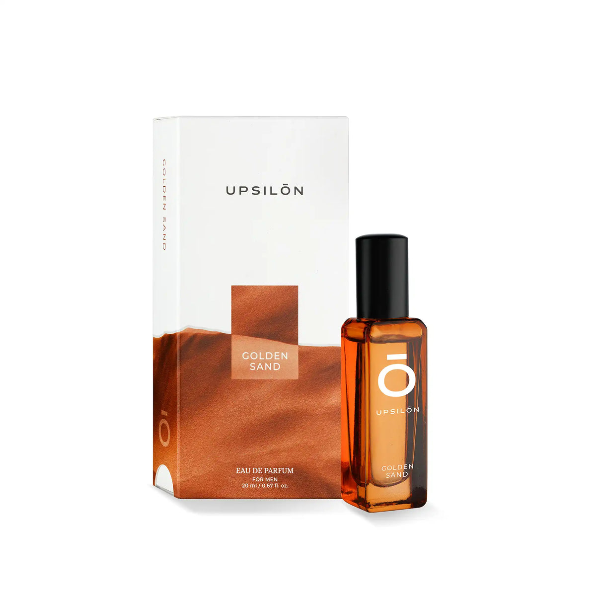 Upsilon Golden Sand Eau de Parfum for Men: A luxurious and long-lasting fragrance with notes of sand, wood, and spice