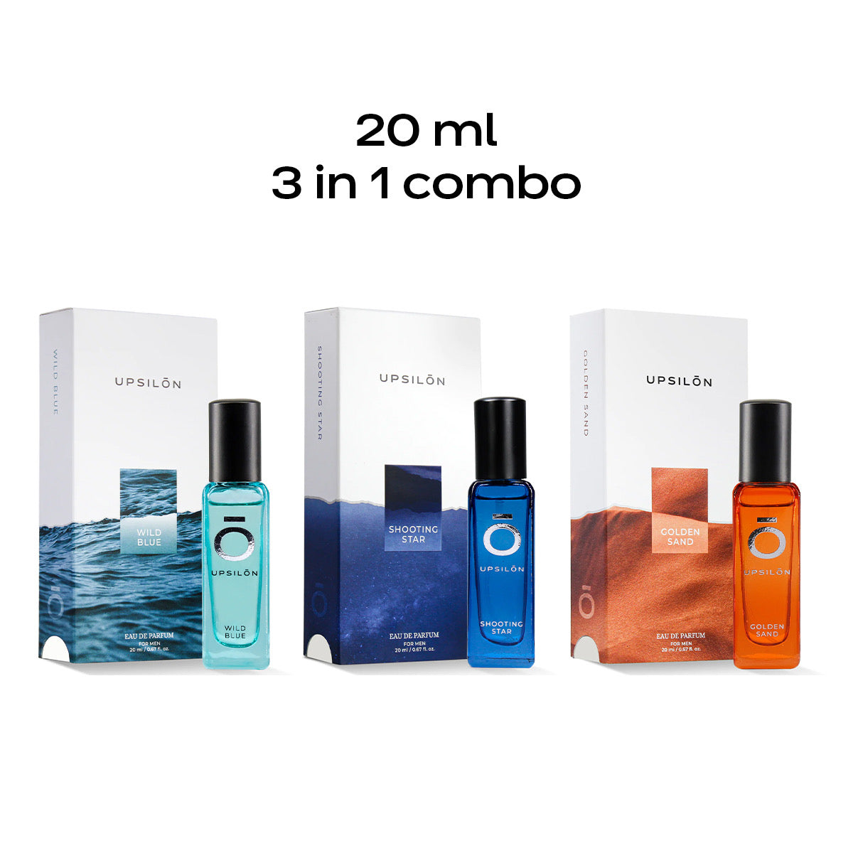 Upsilon Luxury Perfume (20ML) 3-in-1 Combo For Men