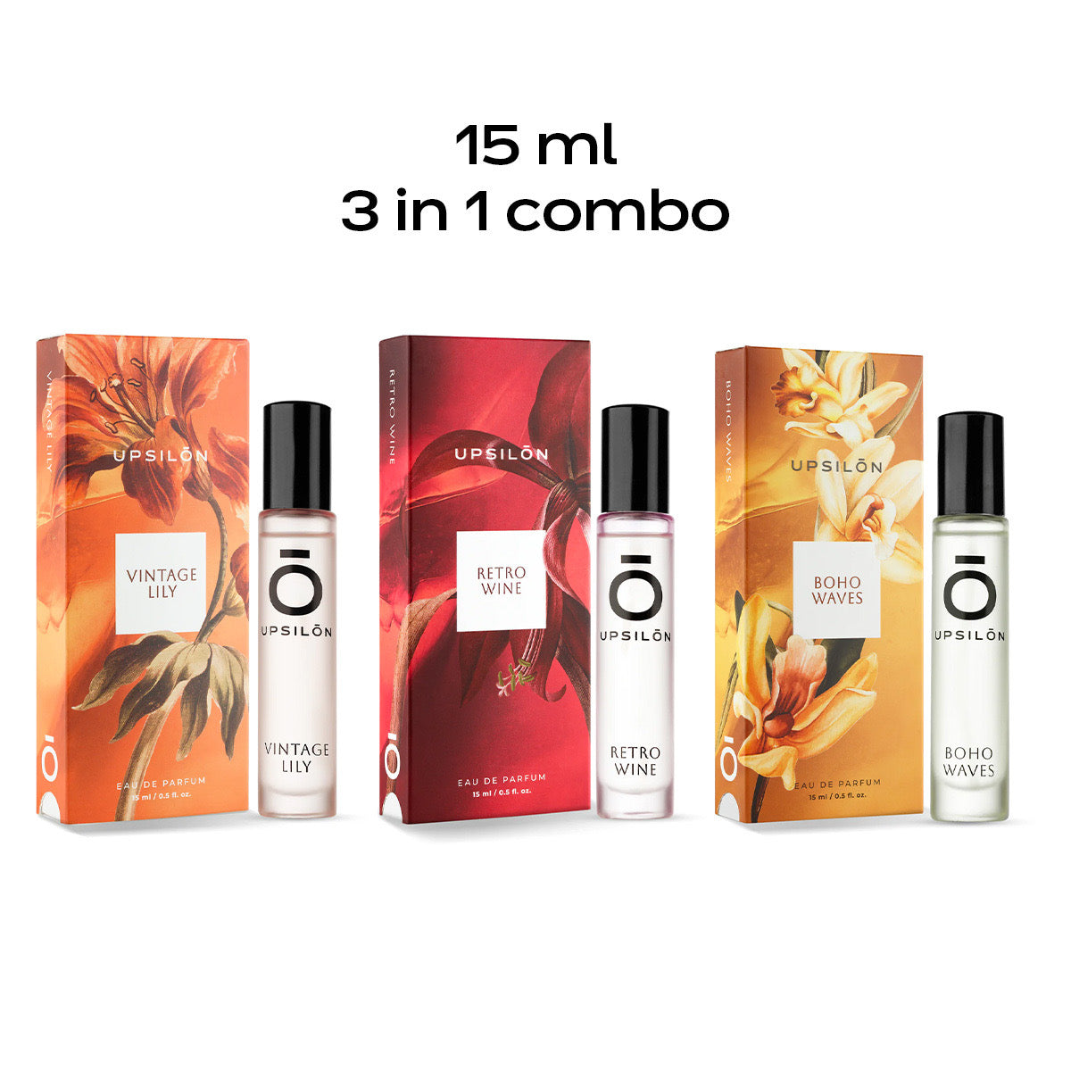 Upsilon Elegant Perfume (15ML) 3-in-1 Combo for Female