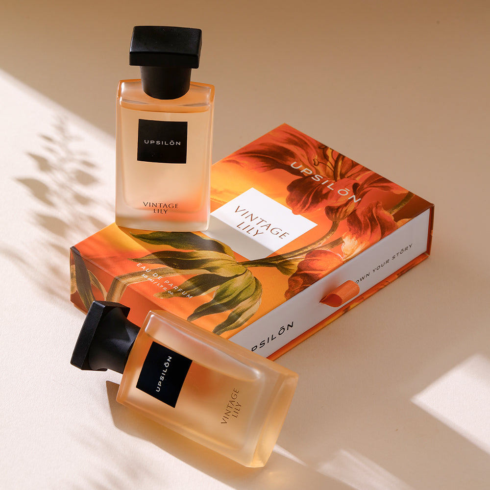 Upsilon Vintage Lily Eau de Parfum for Women, a long-lasting luxury perfume with a fresh and powerful fragrance.