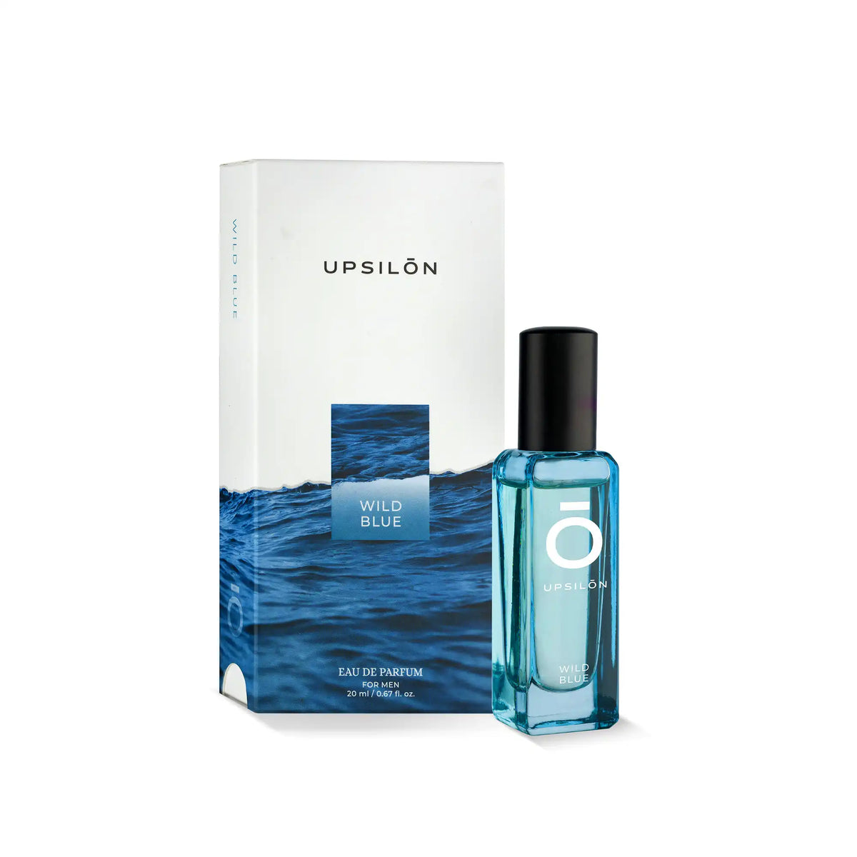 Upsilon Wild Blue Eau de Parfum for Men, 20 ml/0.67 fl. oz.